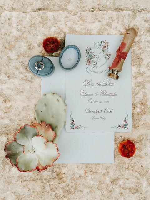 flat-lay de mariage, style méditerranéen, photographe de mariage Sicile, Cannes, Nice