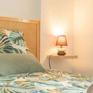 Transformation d'un logement par la conciergerie Lidéale : photographie d'une chambre décorée