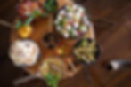 Gourmet Mediterranean food photography Cape Town on wooden board.