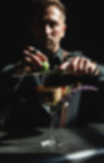 Chef zesting lime over a cocktail, food photography cape town