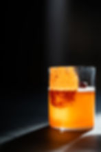Garnished orange cocktail, food photography cape town