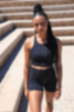 Professional portrait photography of woman in athletic wear