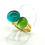 Miniature : BAGUE DROP DUO ASYMETRIQUE  LAGON & CHRYSOLITE