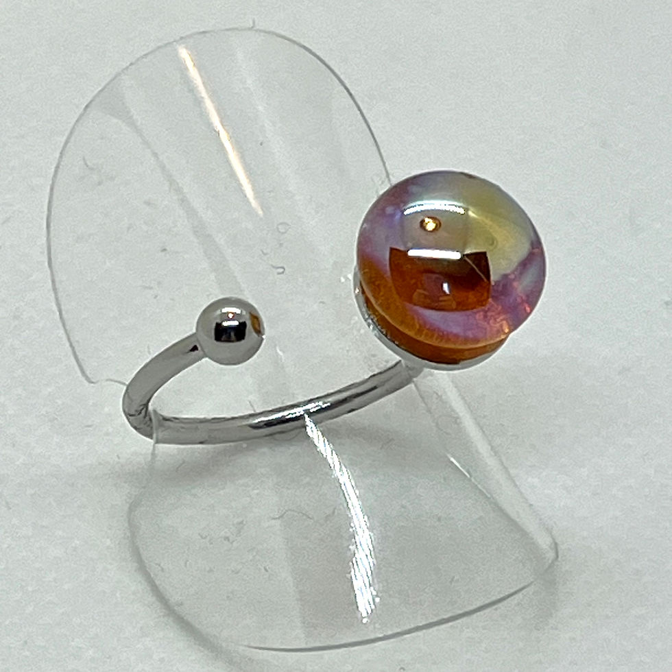 Miniature : BAGUE DROP OR IRISÉ – EFFET MIROIR