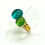 Miniature : BAGUE DROP DUO ASYMETRIQUE  LAGON & CHRYSOLITE