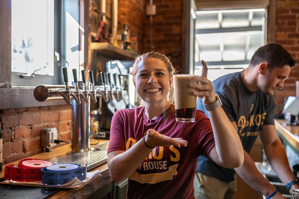 Editor's Note: Yes, Caitlin knows how to pour a proper beer, lol