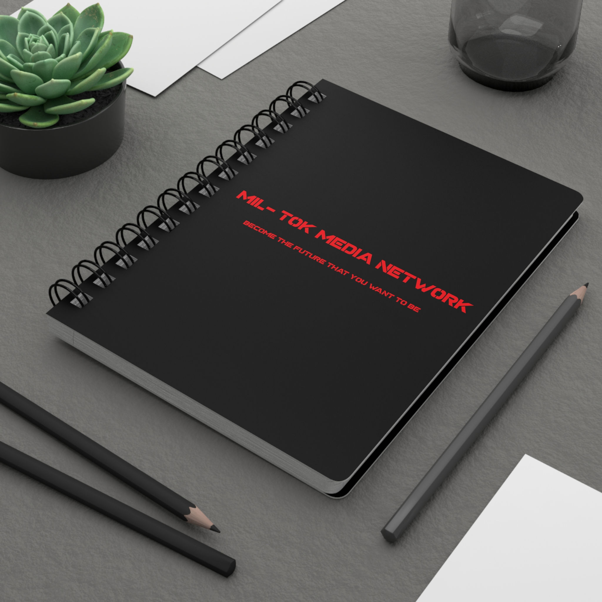 Mil-Tok Media Network Spiral Notebook