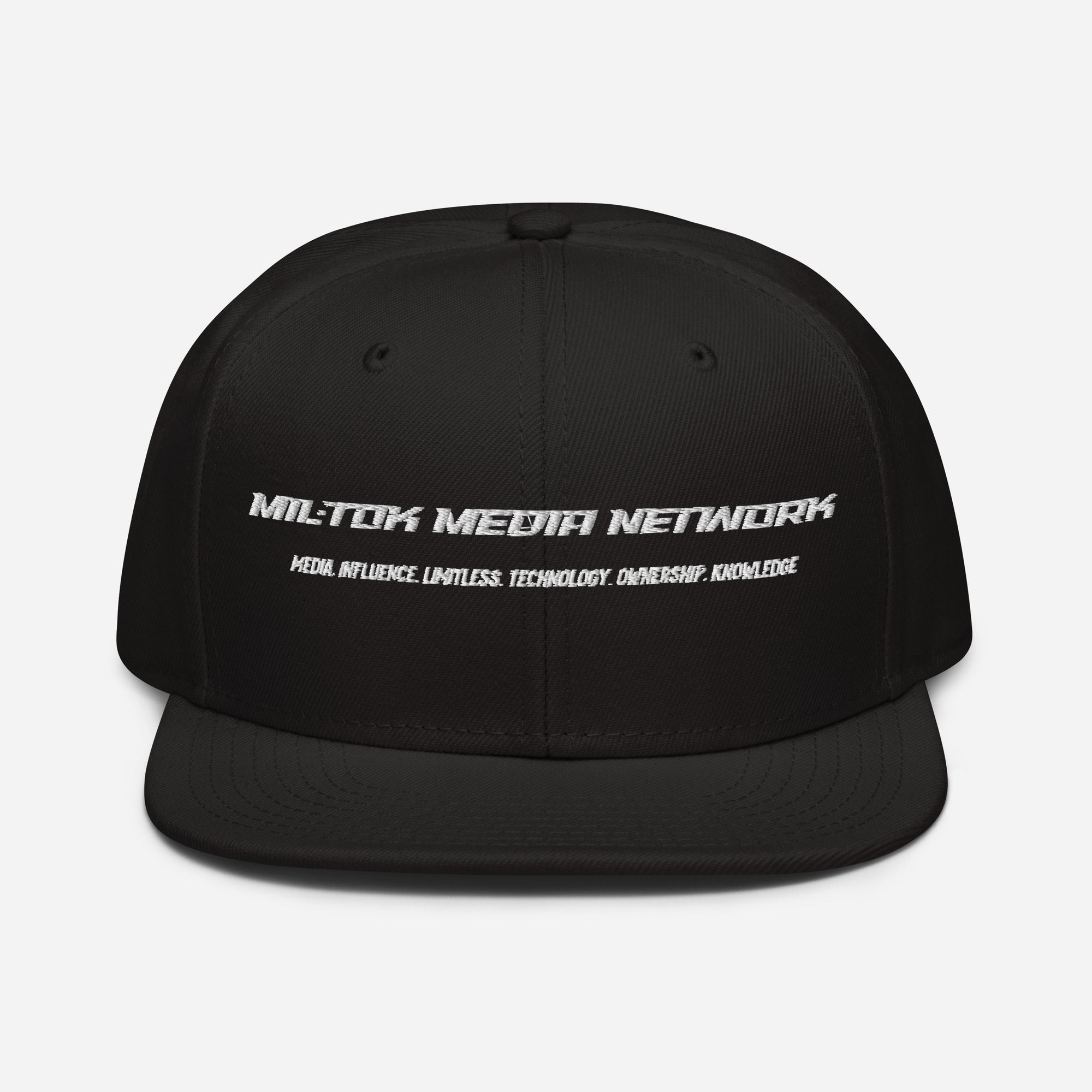 Mil-Tok Media Network Company Name Snapback Hat