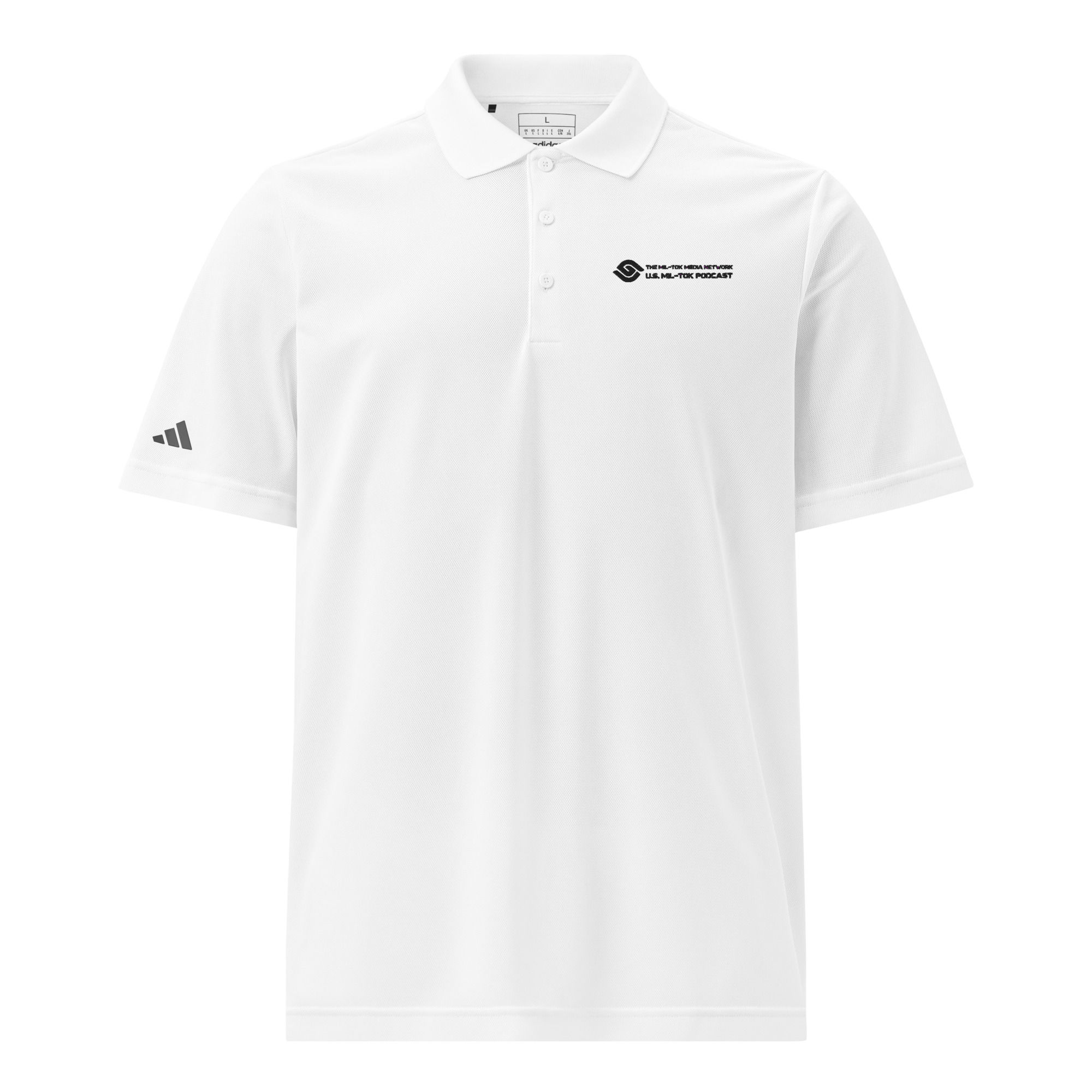 Mil-Tok Media Network-U.S. Mil-Tok Podcast Men's Business Adidas Polo