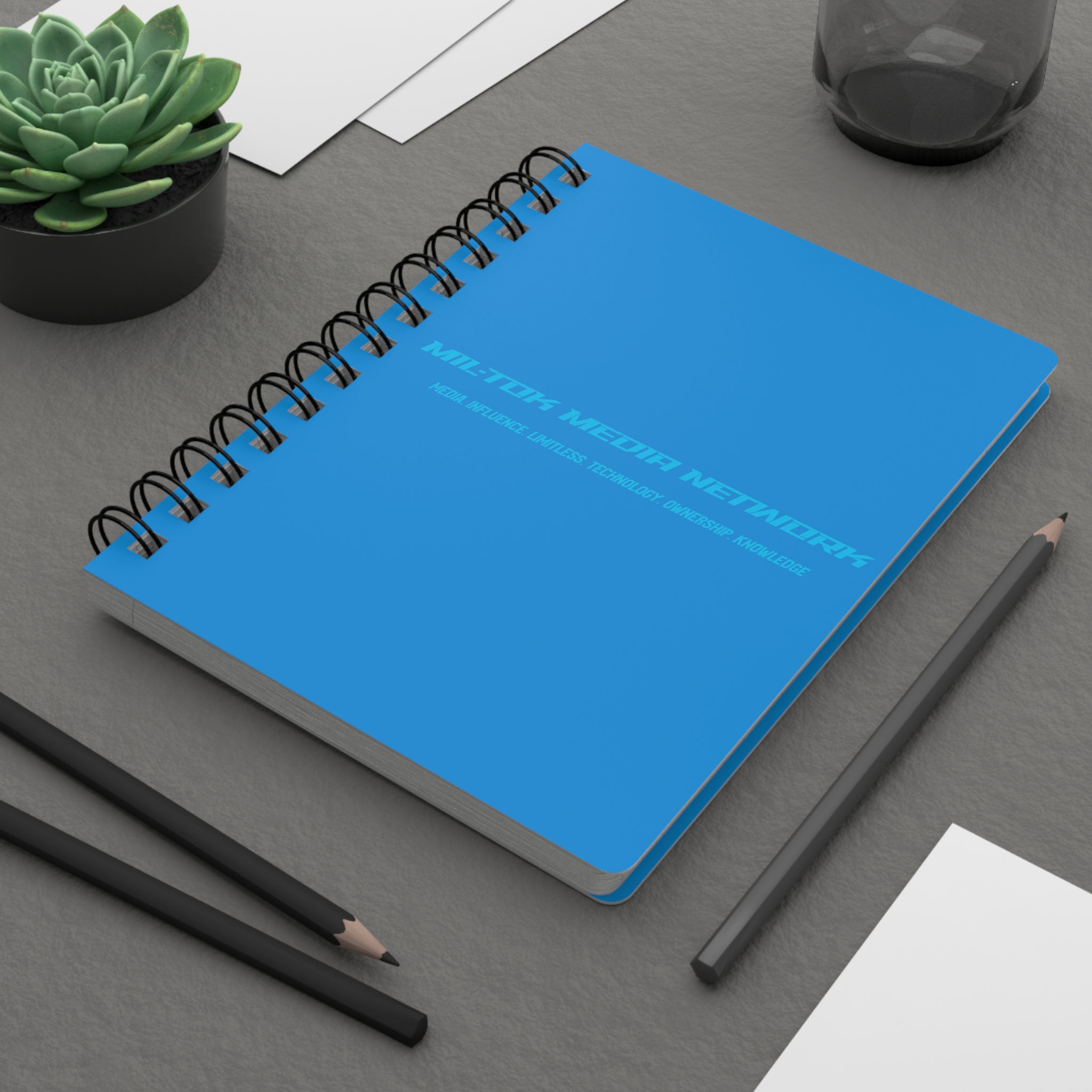 Mil-Tok Media "Company Name" Network Spiral Notebook