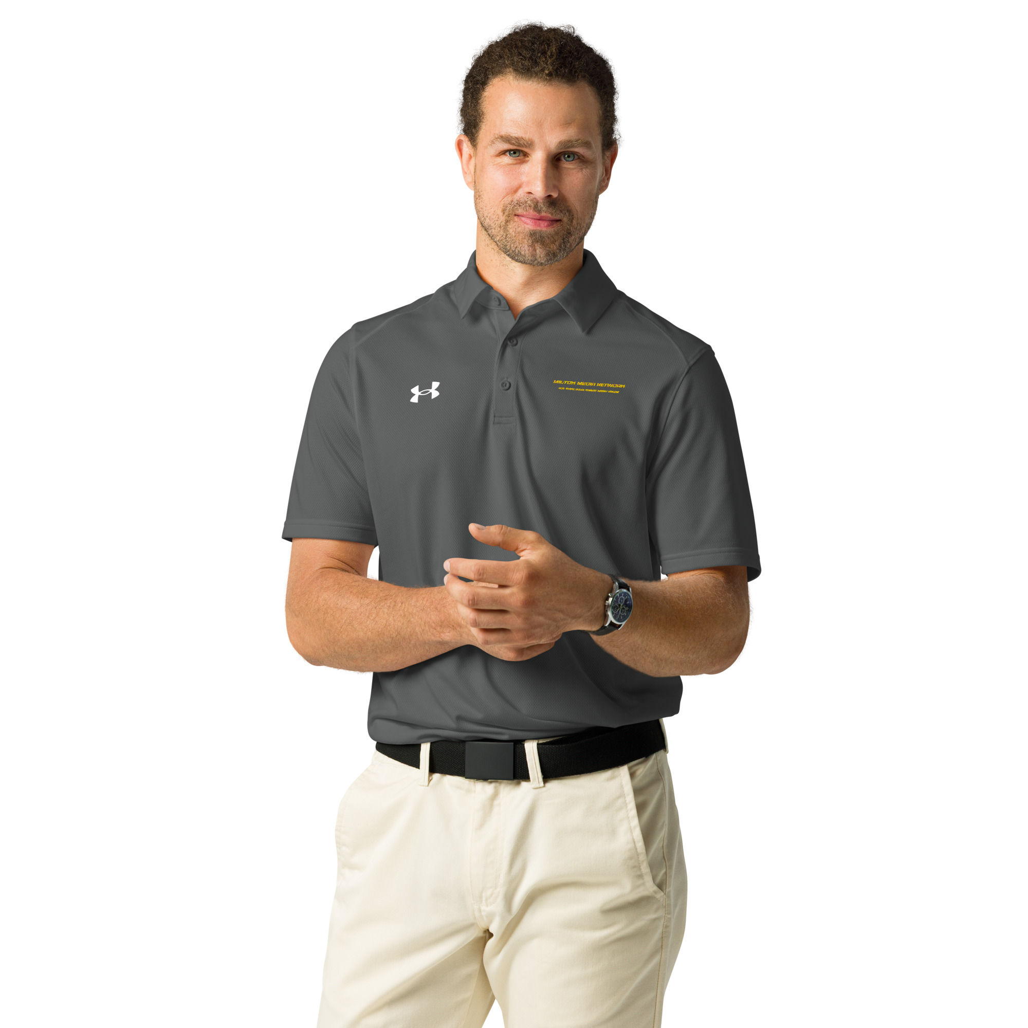 Mil-Tok Media Network "Company Name" Under Armour® Men's polo