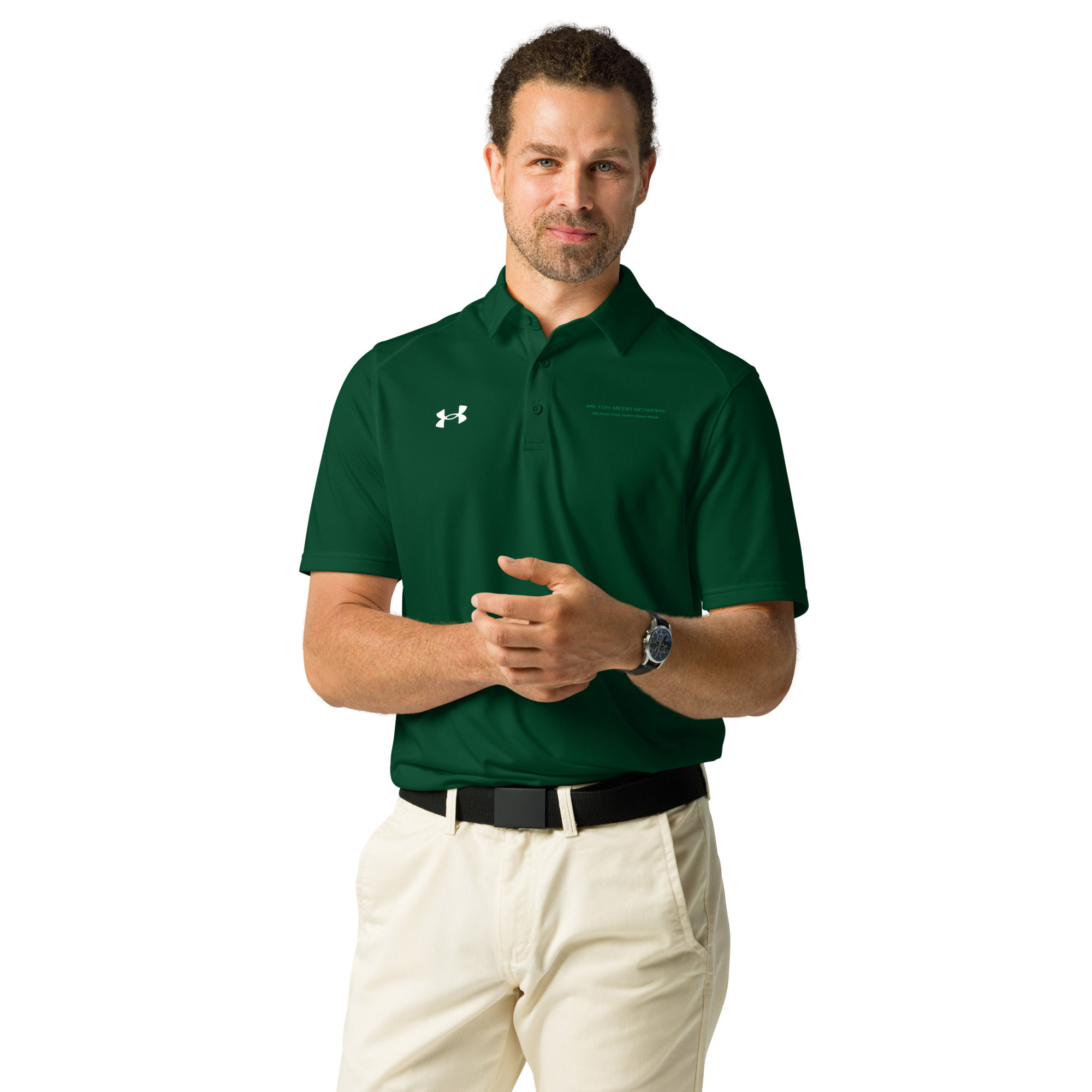 Mil-Tok Media Network "Company Name" Under Armour® Men's polo