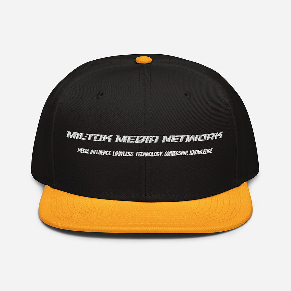 Thumbnail: Mil-Tok Media Network Company Name Snapback Hat