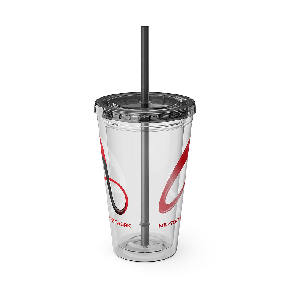 Thumbnail: Mil-Tok Media Network (Infinity X Shadow Fire) 16oz Sunsplash Tumbler 