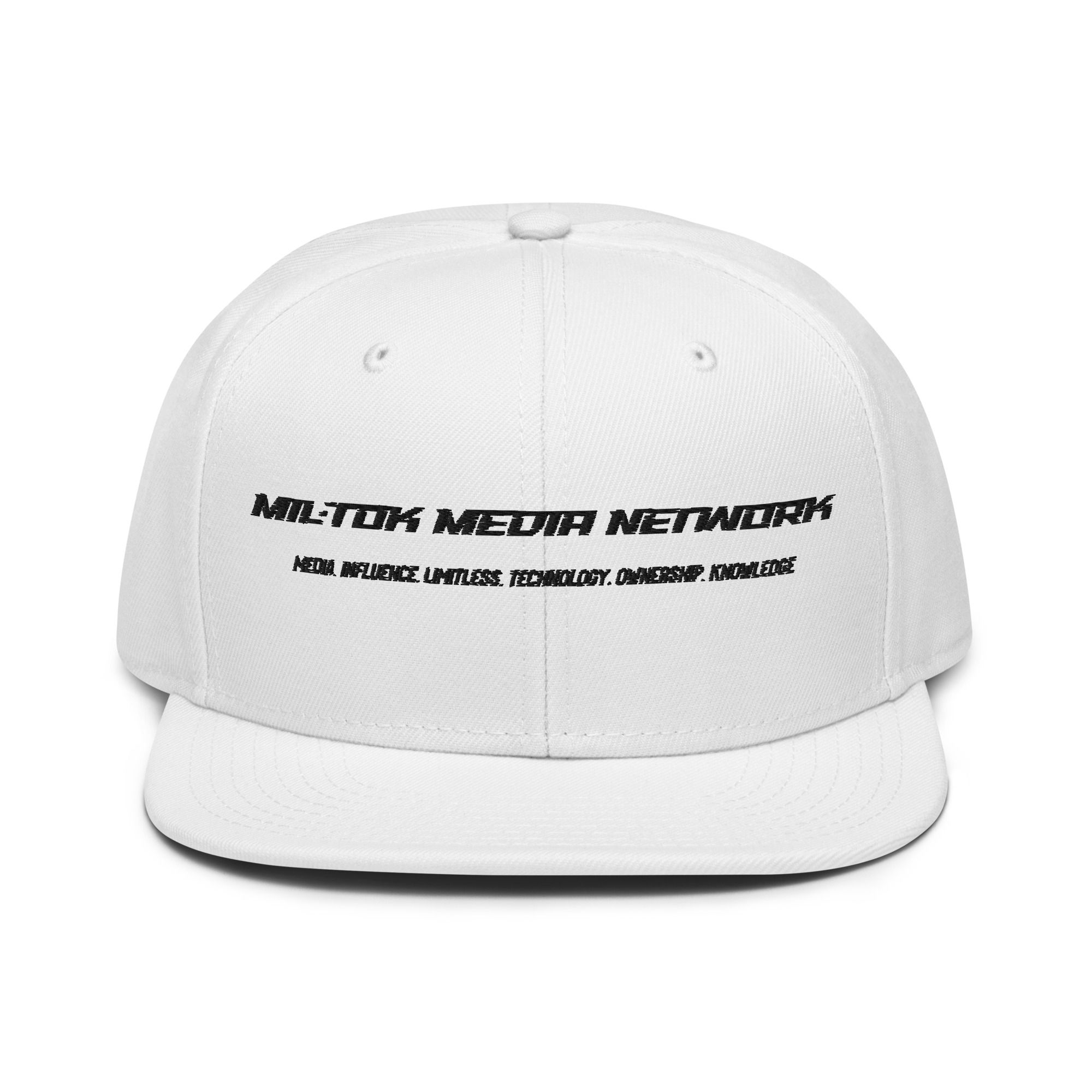 Mil-Tok Media Network Company Name Snapback Hat