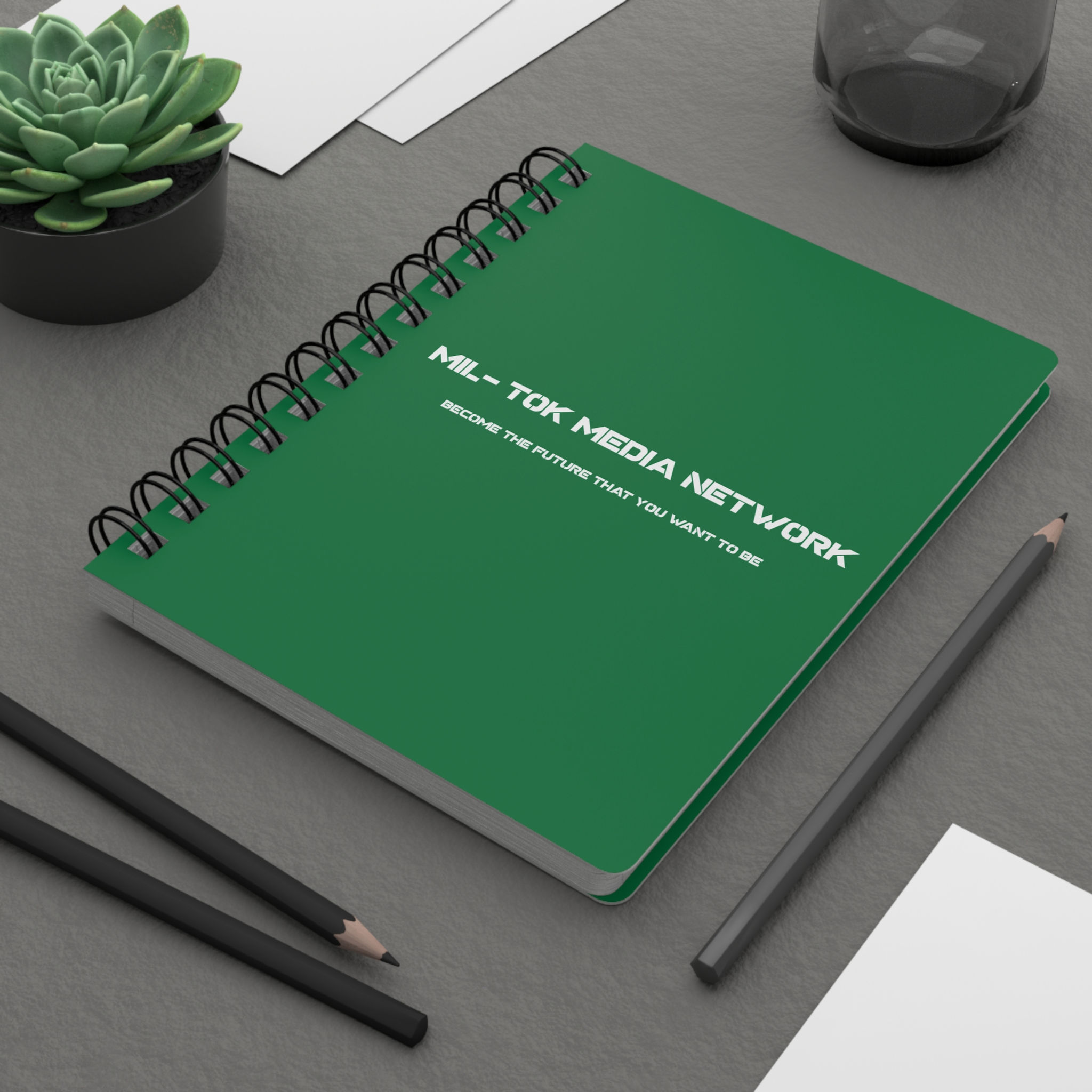 Mil-Tok Media Network Spiral Notebook