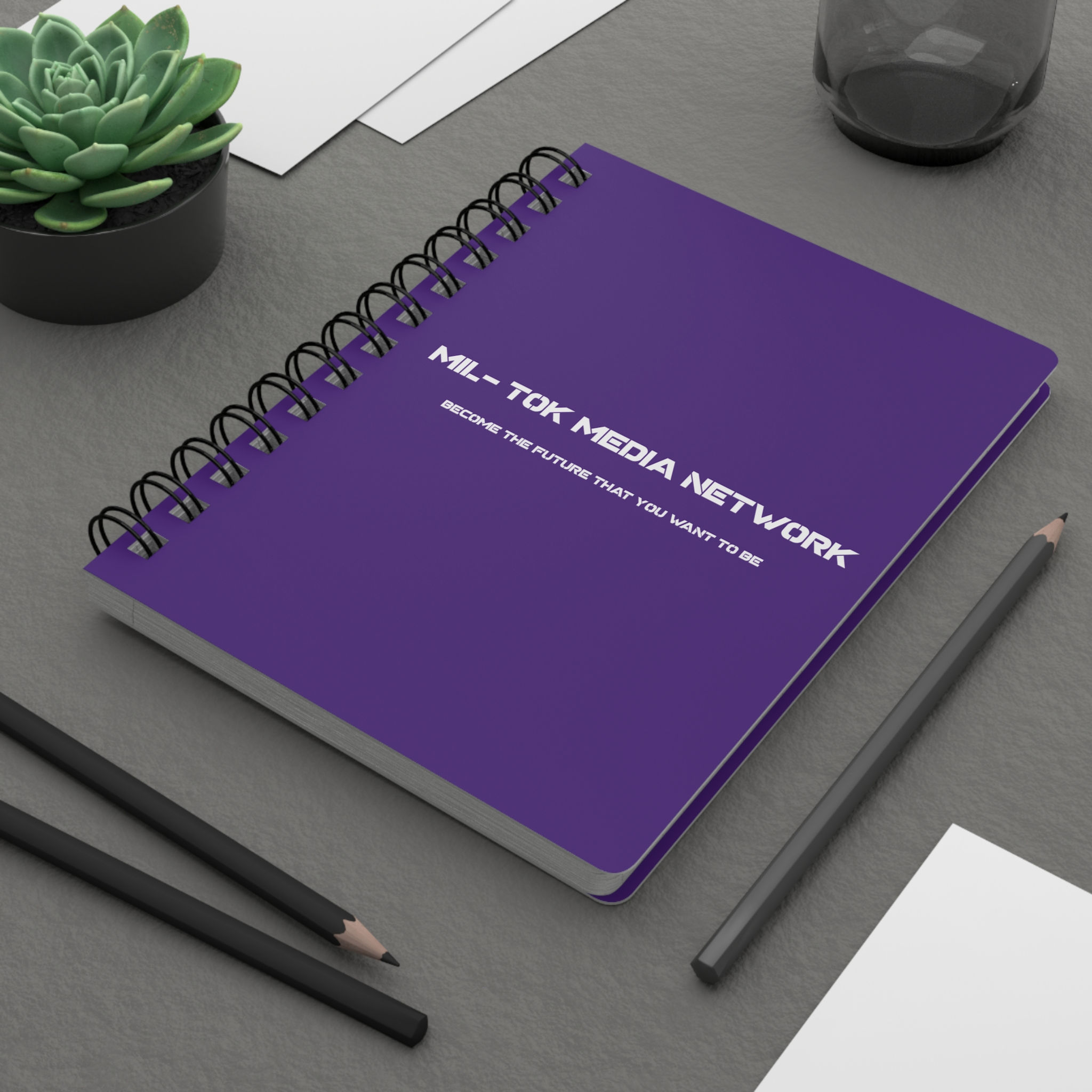 Mil-Tok Media Network Spiral Notebook