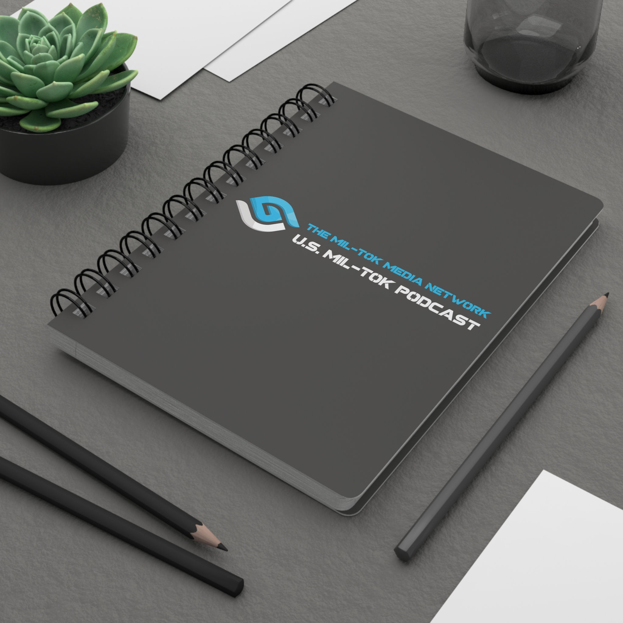 The Mil-Tok Media Network® / U.S. MIL-TOK™ Podcast Spiral Notebook