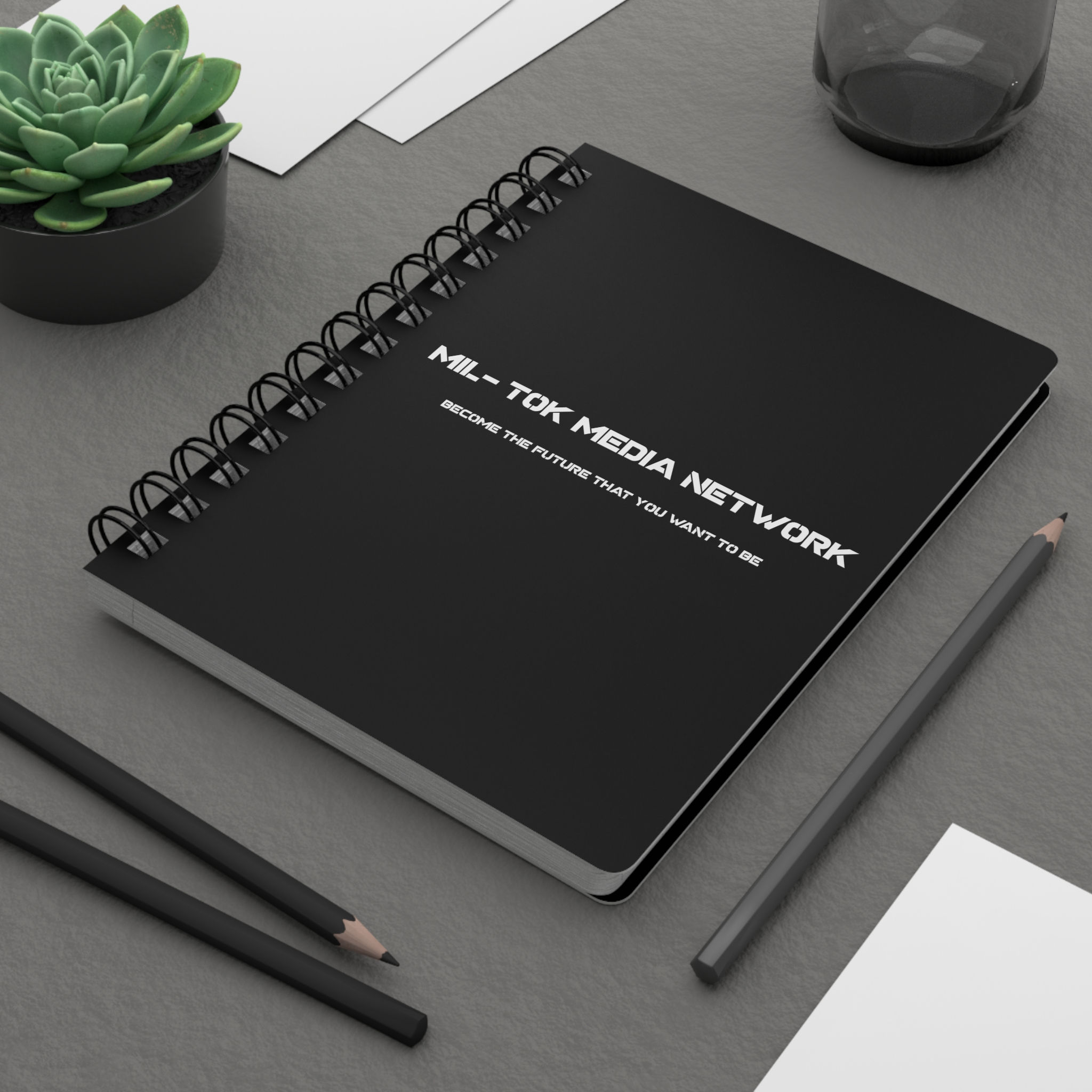 Mil-Tok Media Network Spiral Notebook