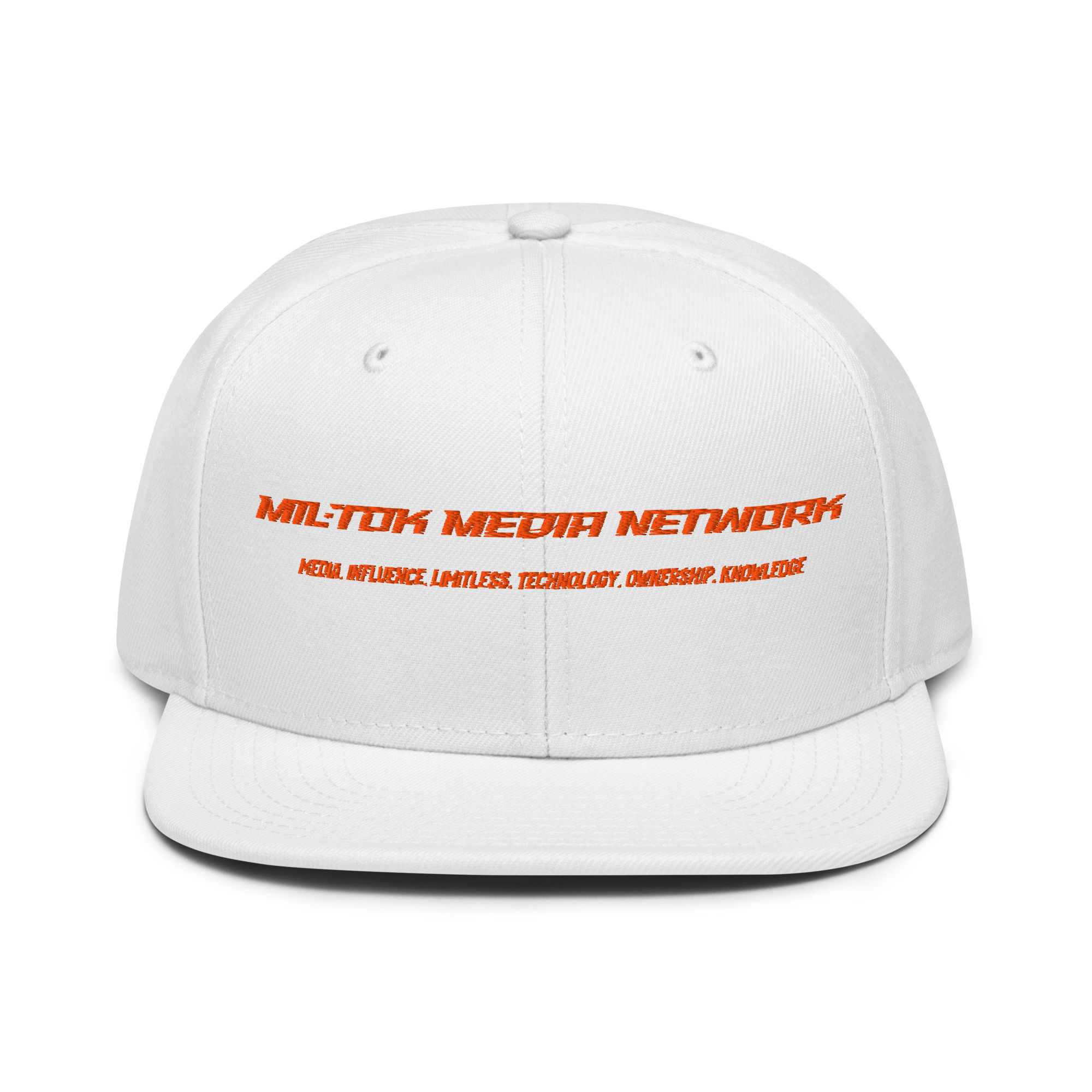 Mil-Tok Media Network Company Name Snapback Hat