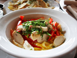 Pasta with Chicken and Bell Peppers