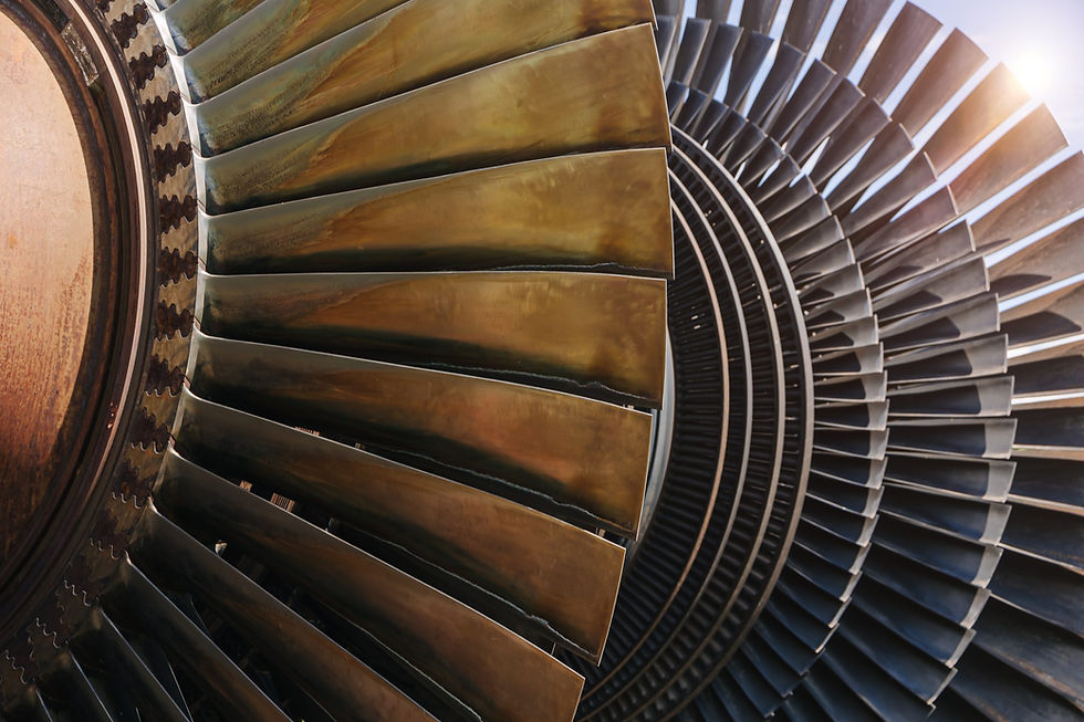 Turbine blades close-up