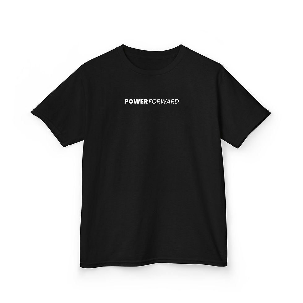 Thumbnail: Front Black Power Forward Kids Heavy Cotton™ Tee