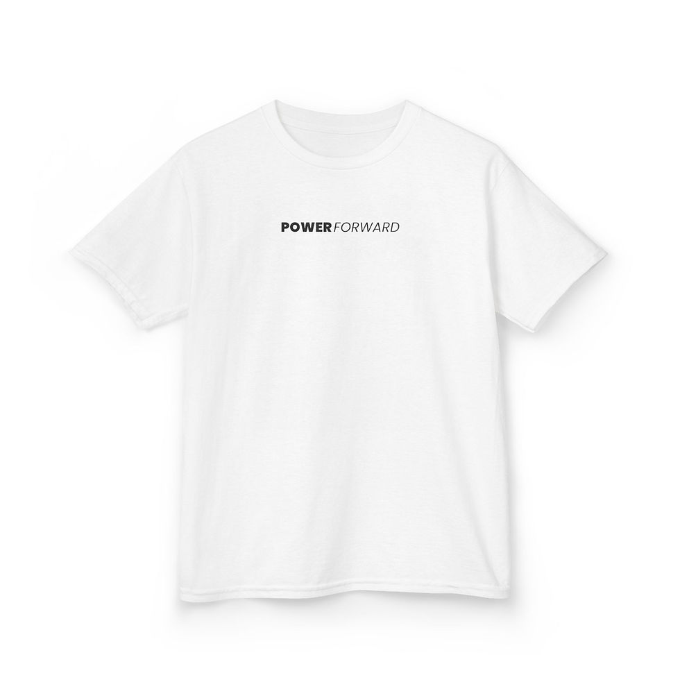 Thumbnail: Front White Power Forward Kids Heavy Cotton™ Tee