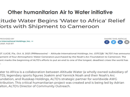 Other humanitarian Air to Water initiatives