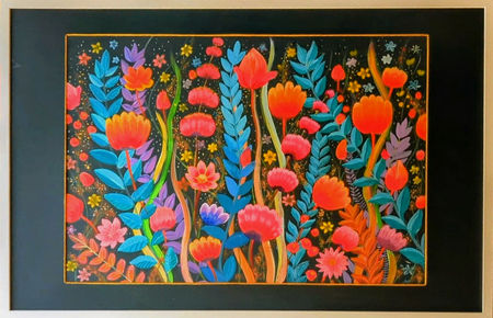 Flowers painting acrylic
