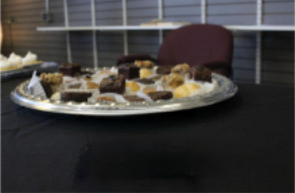 Catered food trays arranged for event service