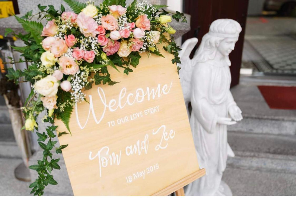 Welcome signage wedding