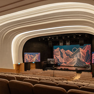 Interior Photography & Cinematic Video Productions for Cornerstone Orchard Towers Auditorium (Commercial Interiors), commissioned by EHKA Studio