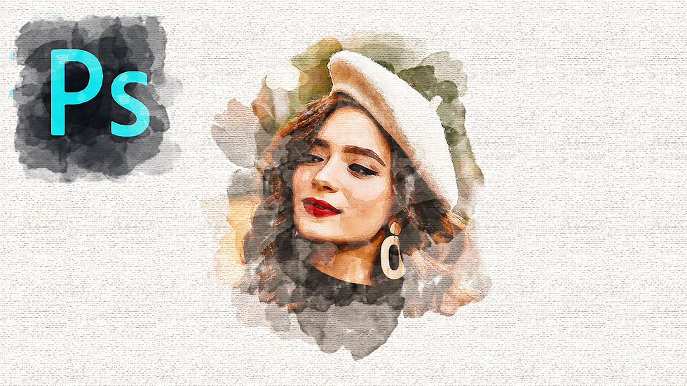 watercolor paiting effect in photoshop