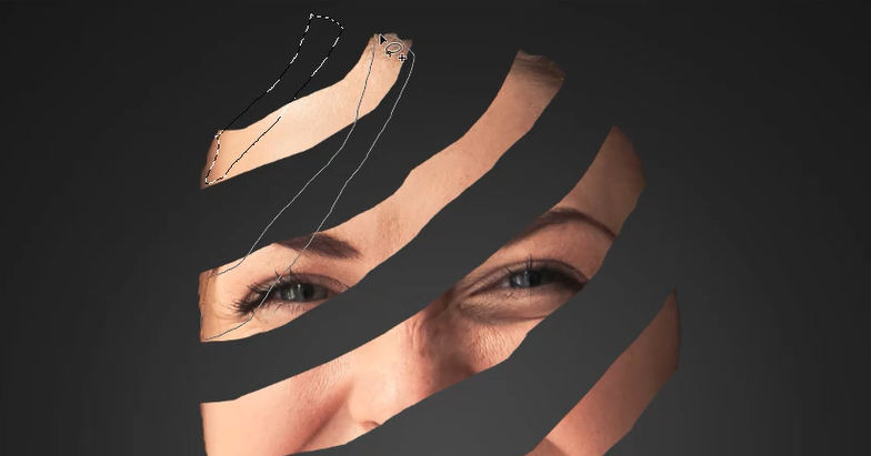Selection using Lasso tool in Photoshop