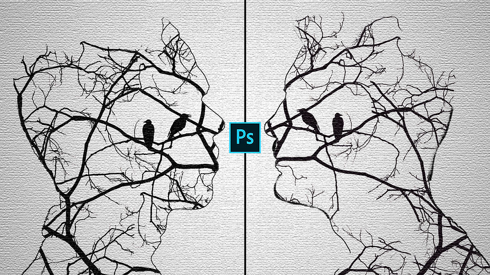 portrait tree painting effect in photoshop