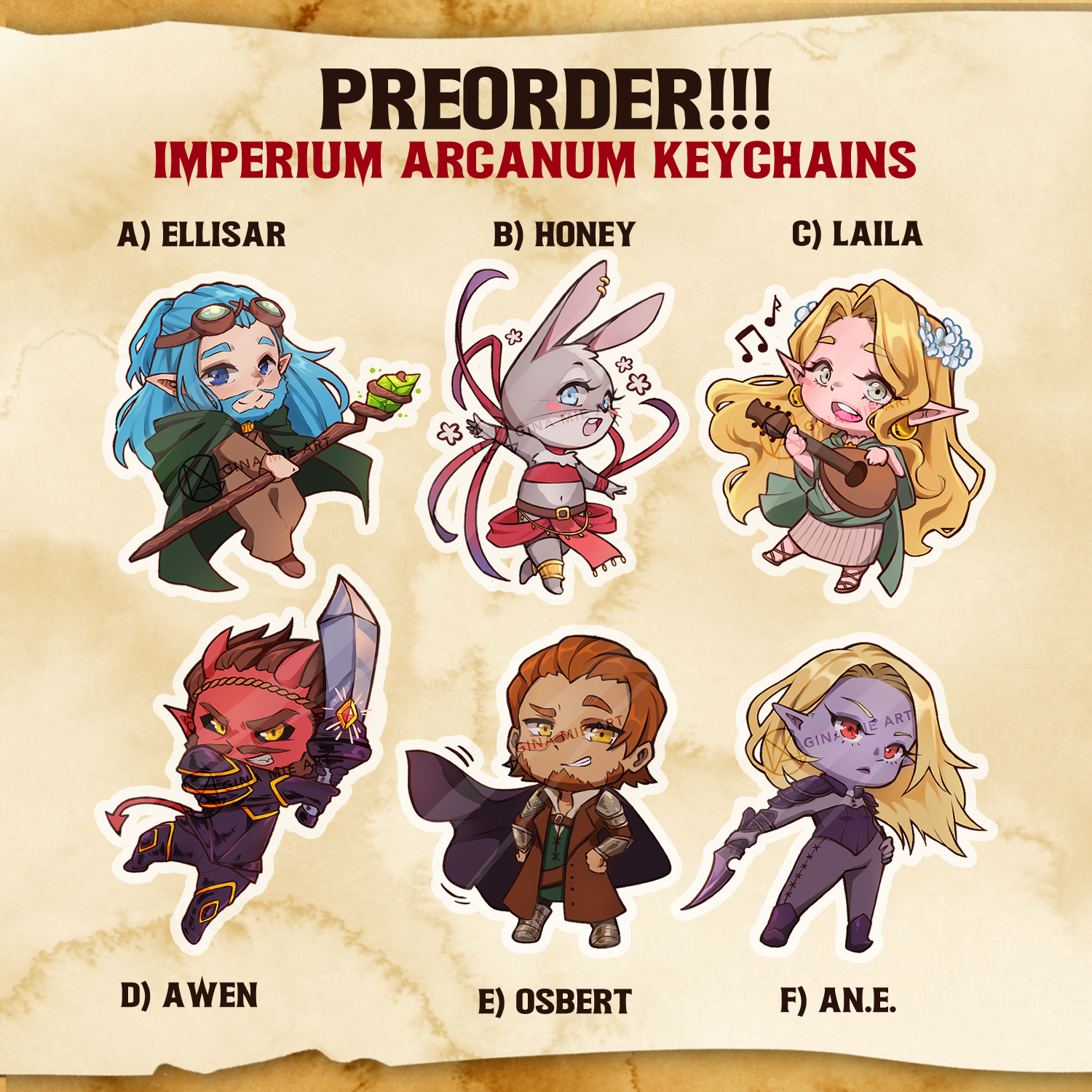 PREORDER! Imperium Arcanum Heroes - Keychains