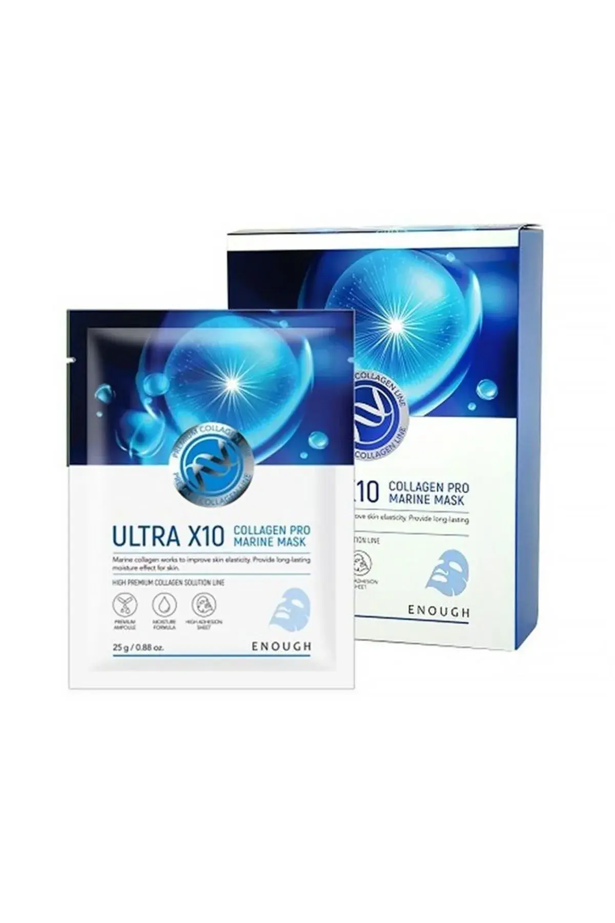 Deniz Kolajeni İçeren Nemlendirici Kırışıklık Karşıtı Kağıt Maske Enough Collage