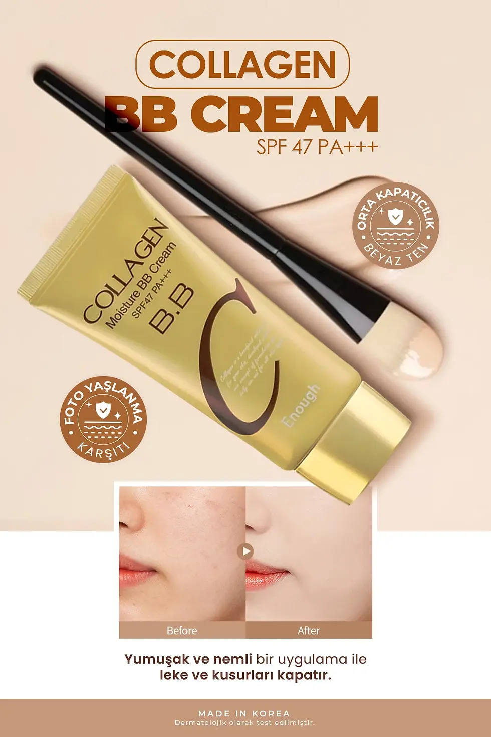 Küçük resim: Nemlendirici Içerikli Bb Krem Collagen Moisture Bb Cream Spf47 Pa++++ 50gr