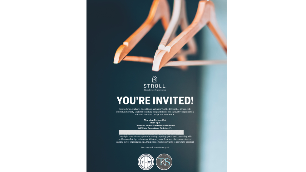 SPONSOR OPEN HOUSE - TOP SHELF CLOSET