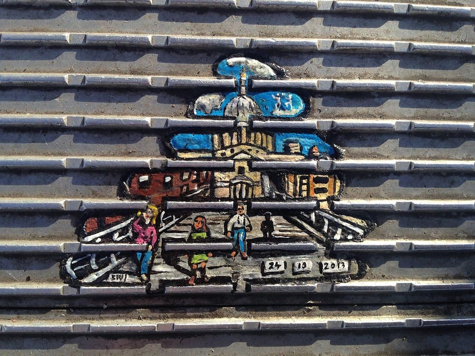 Chewing gum art, Millennium Bridge
