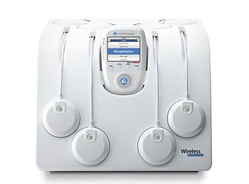 MULTI-SESSIONS  The device is delivered with 4 modules, 2 remotes and a smart docking station allowing the user to synchronize modules and remotes to manage independently several sessions at the same time. Additional remotes/modules are optional.  TRIGGER FUNCTION  Start the stimulation on demand by pressing a trigger button when needed (Hemiplegic foot, spasticity…)  MUSCLE INTELLIGENCE TECHNOLOGY  4 functions Mi-Scan, Mi-Tens, Mi-Range and Mi-Action are available on each module (4 modules delivered).  +TENS OPTION  Select one programme and add TENS on other channels.This allows treatment of two different body parts, two patients simultaneously or combines TENS and NMES when this kind of stimulation is required. SKIP Manage the session time and move directly to the next phase (recovery) when needed.