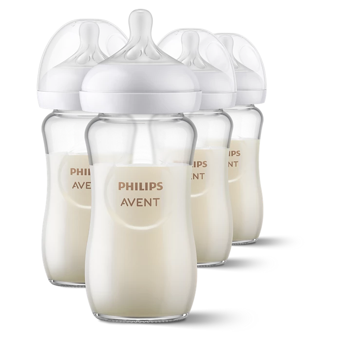 biberon de cristal philips avent ideal para la transicion de pecho a biberon
