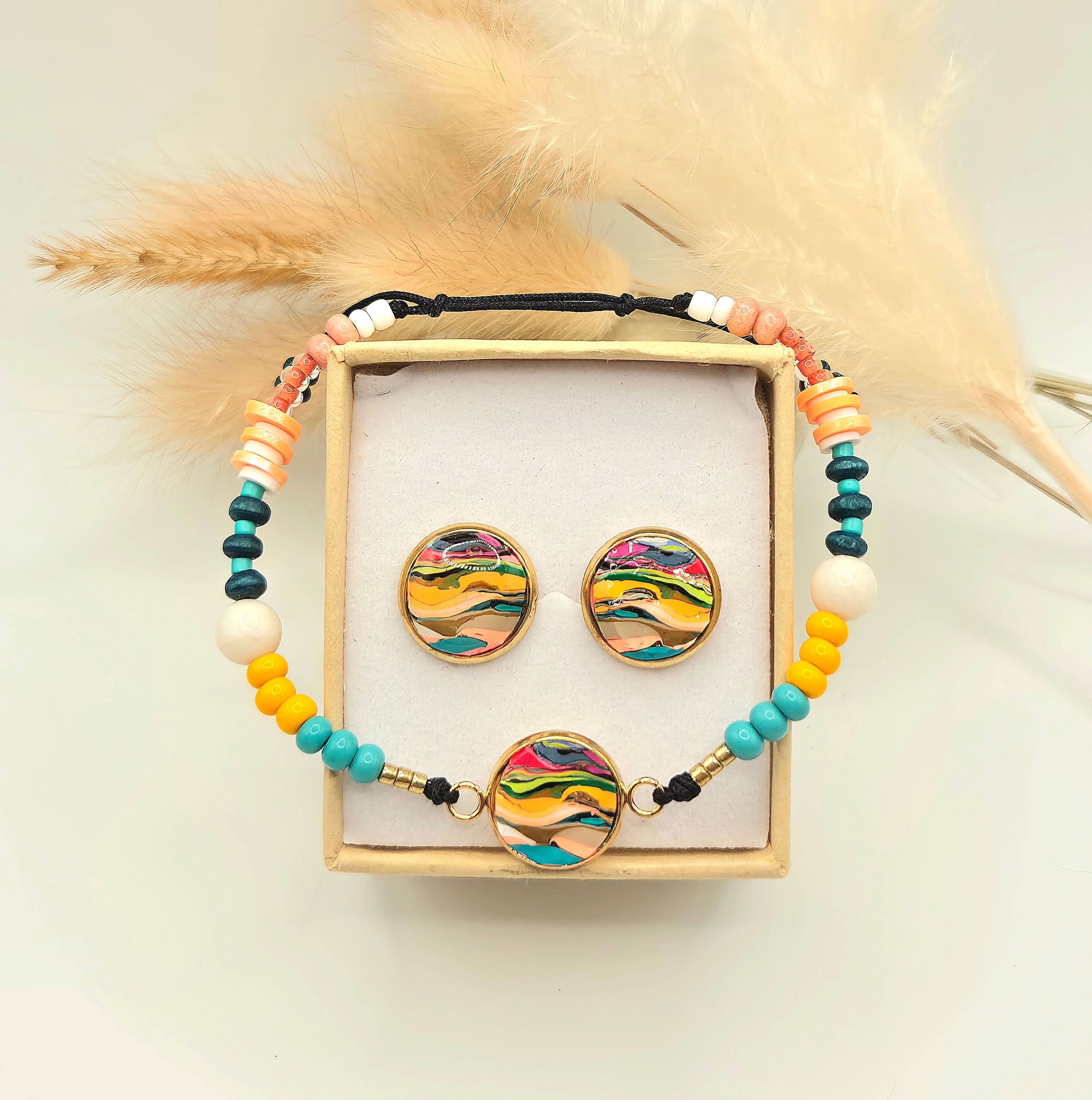 Duo bracelet et boucle d'oreilles no.2