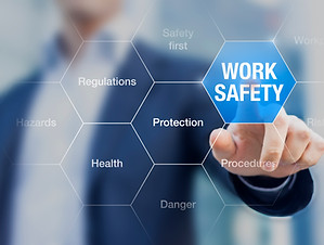 Businessman-presenting-work-safety-conce