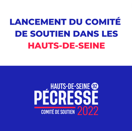 🚀 Invitation au lancement du comité de soutien de Valérie Pécresse dans les Hauts-de-Seine