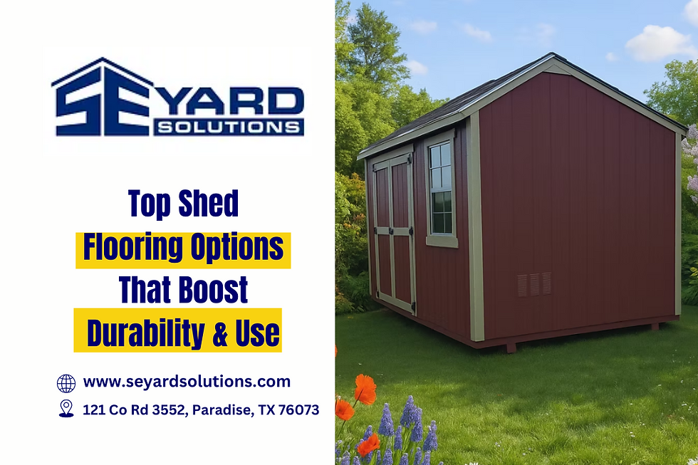 Explore top shed flooring options like concrete, plywood, vinyl, gravel, and rubber to boost durability and functionality.