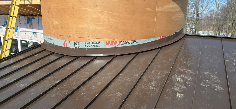 Custom Flashing on Round Turret