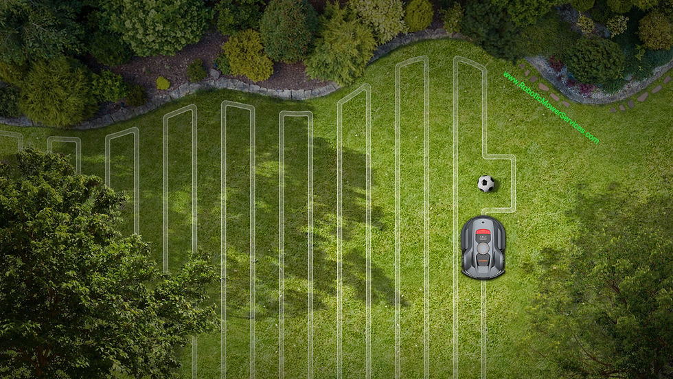 Sunseeker Orion X7 systematic mowing and vision object detection