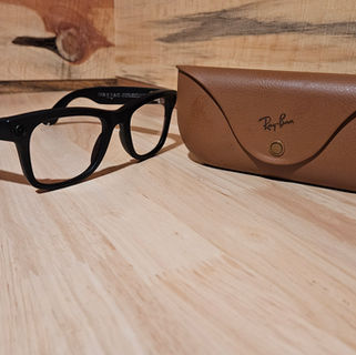 META Ray-Ban glasses and charging case 